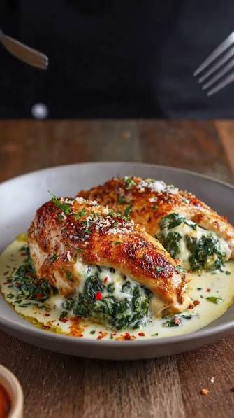 Paupiette de poulet ricotta épinard