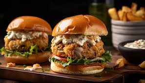 Burger Chicken Double Avec Frites
