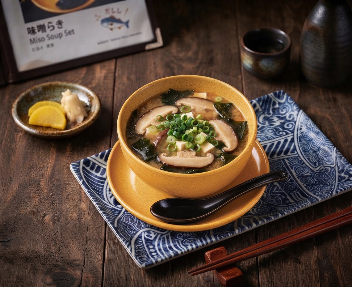 Soupe miso champignons shiitake