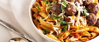 Penne au Boulettes cœur fondant