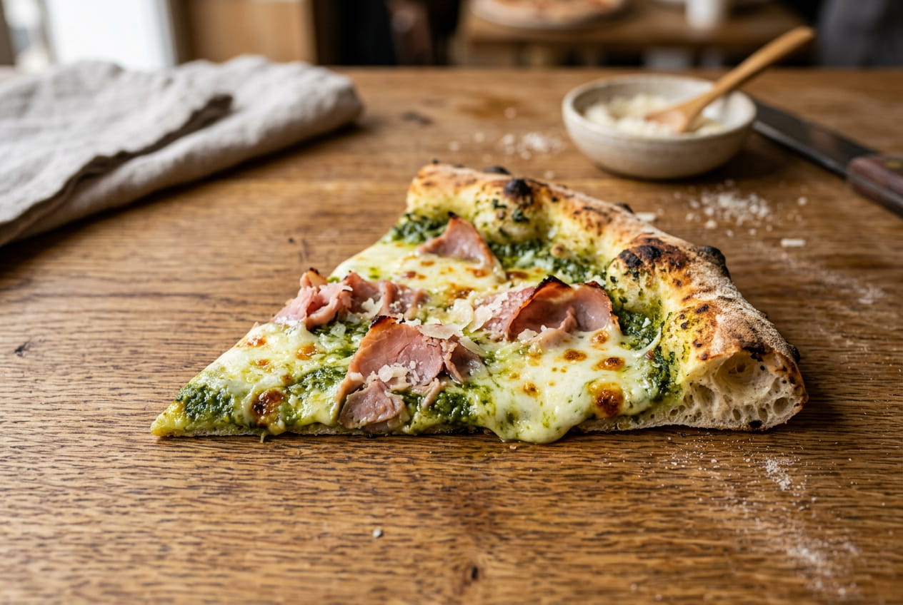 Slice Pizza Pesto Jambon