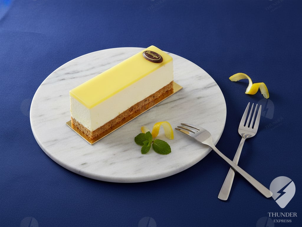 Morceau Gâteau au citron
