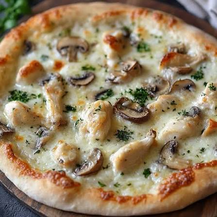 pizza poulet à la crème
