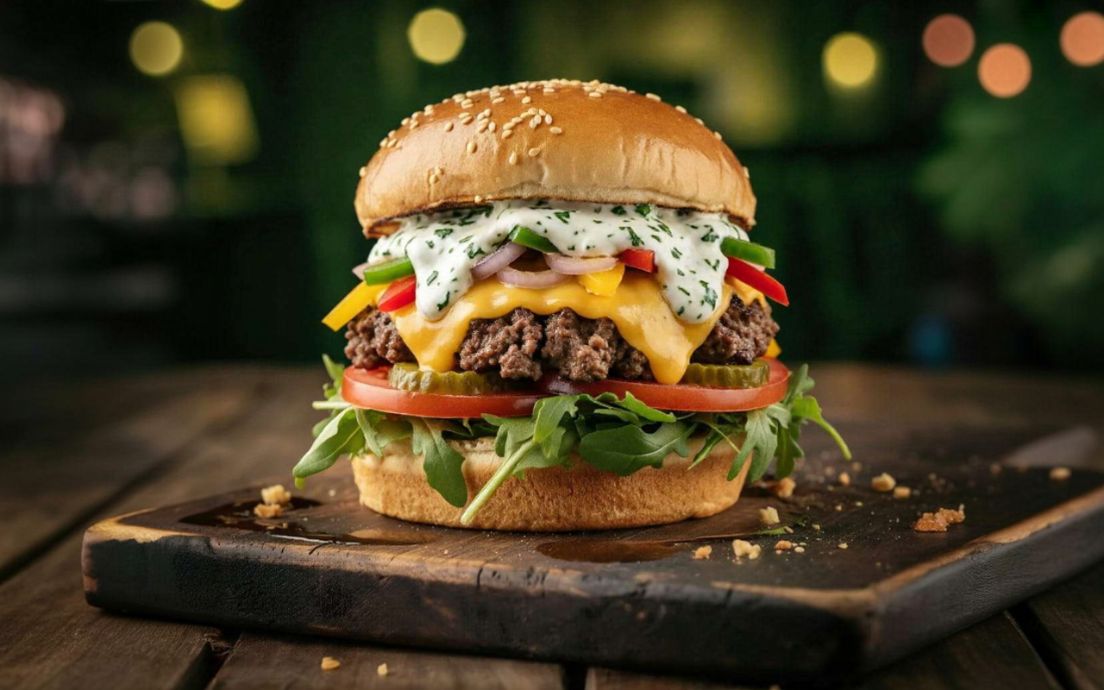 Philly Cheesesteak burger