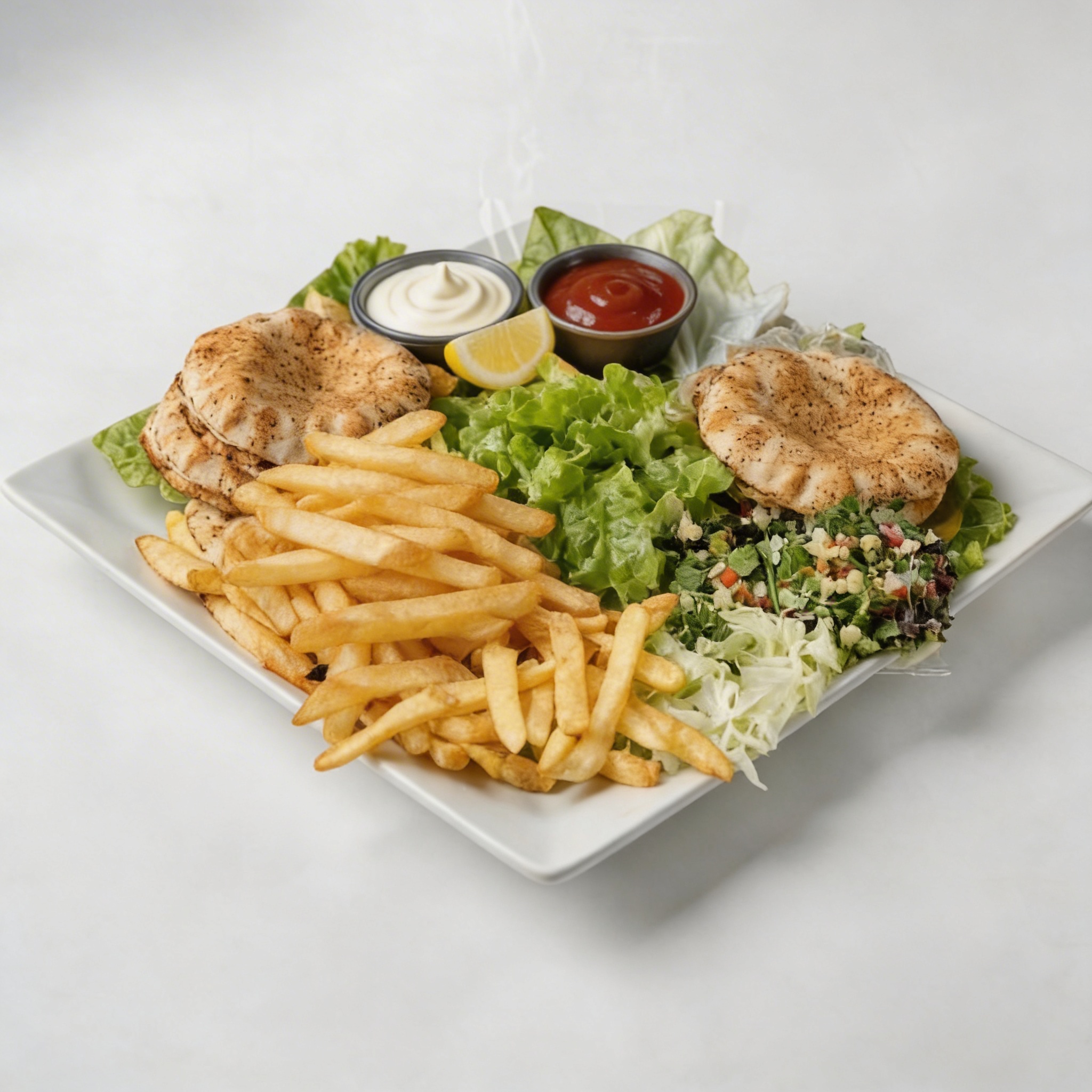 Plat Salade + Frites + 2 Pains