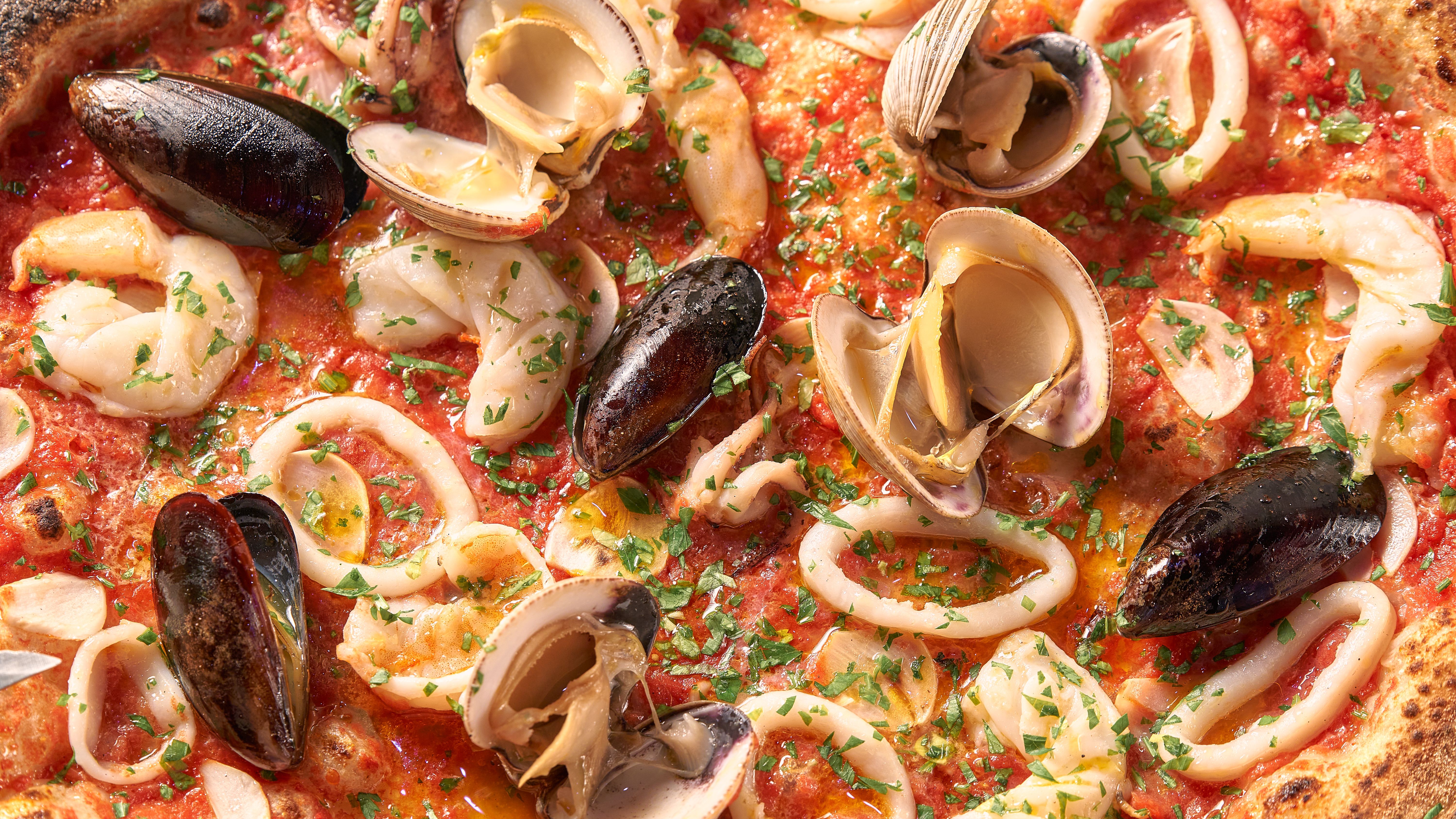 Pizza fruits de mer