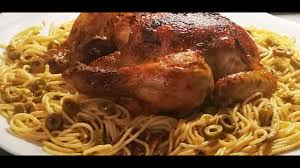 Spaghetti au Poulet Roti