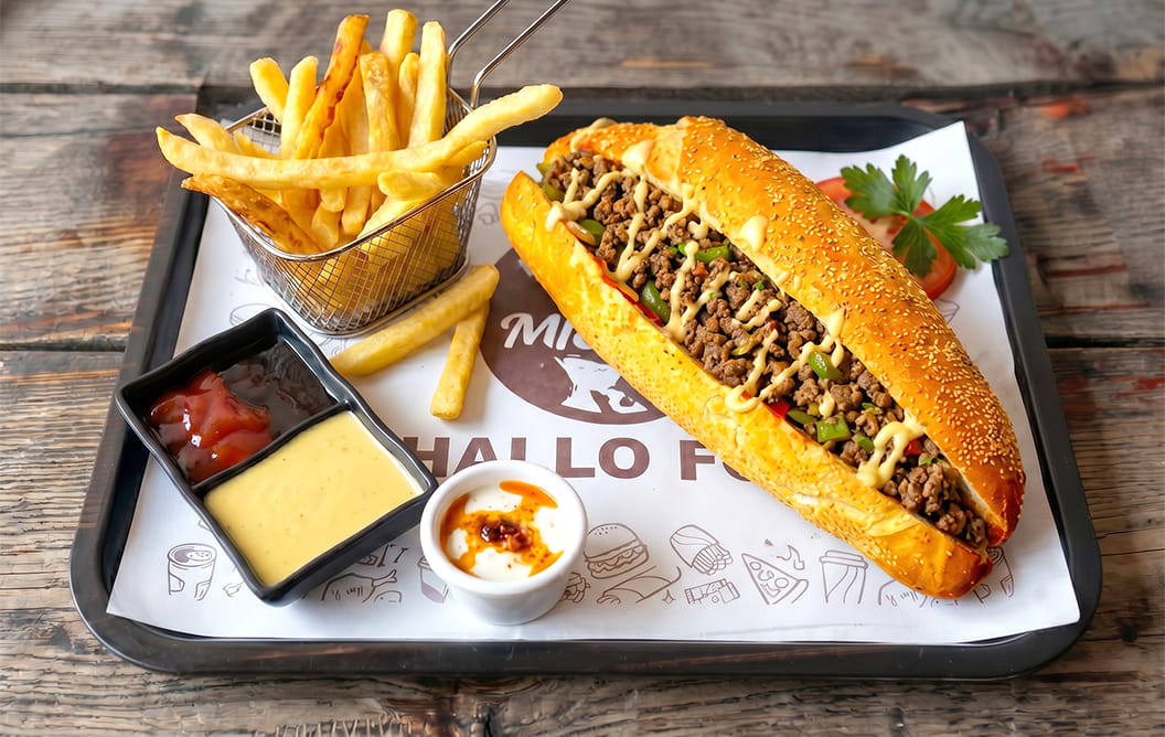 Sandwich Viande Hachée + Frites