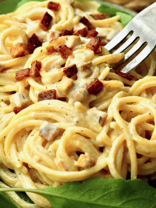 Carbonara au poulet fumé