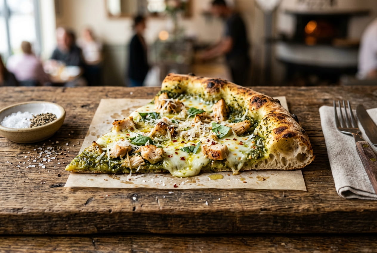 Slice Pizza Poulet Pesto