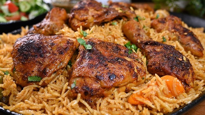 1/2 Poulet Grillé+ Soupe + Salades + Riz