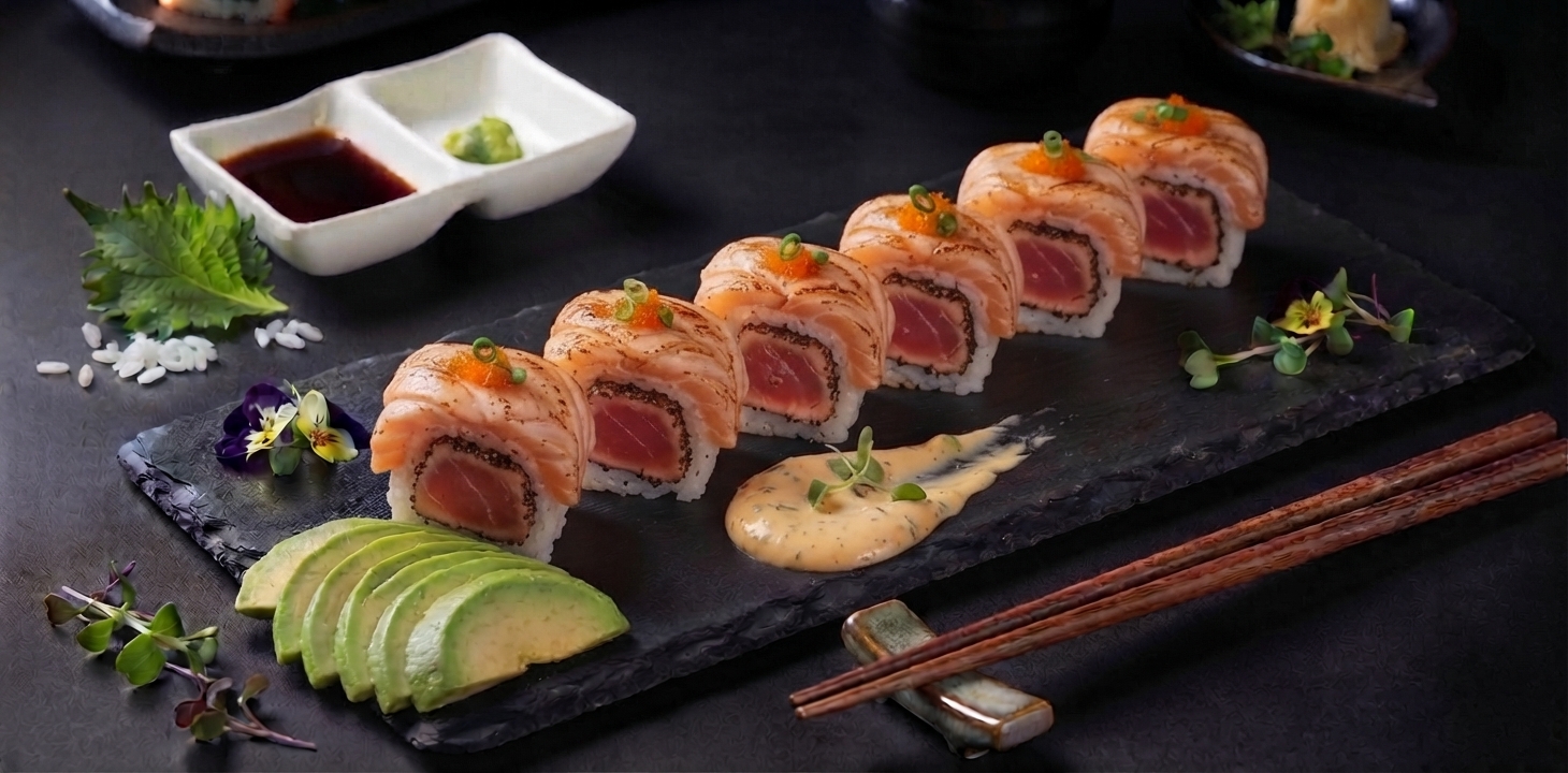 Salmon Roll Tataki