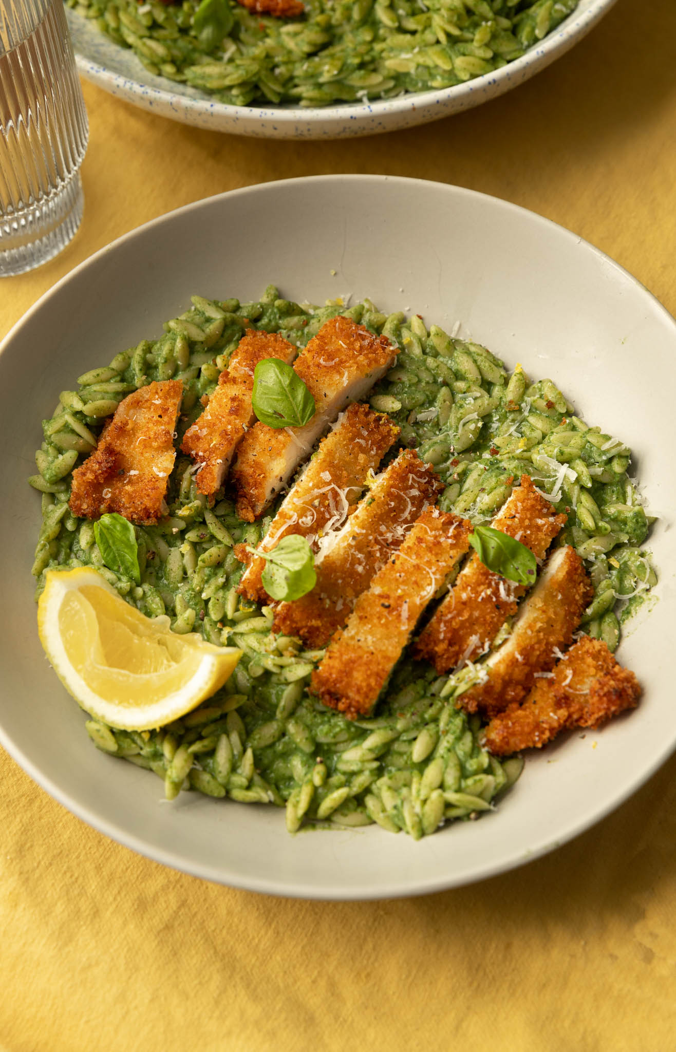 Risotto Pesto Poulet Pané