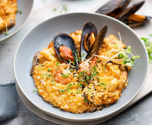 Risotto Fruit De Mer Matcha